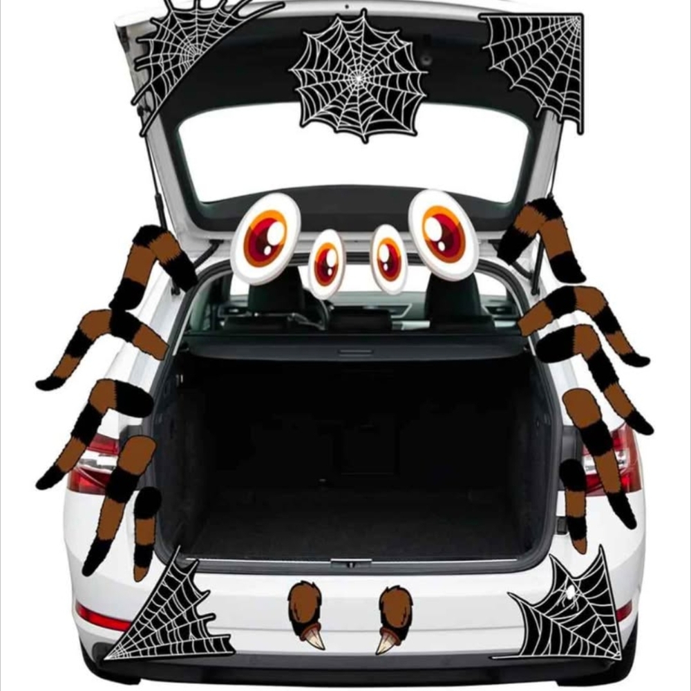 New Spider Car Trunk Halloween Decoration Kit